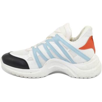 Scarpe Donna Sneakers basse Malu Shoes Sneakers bassa donna moda bianco fondo alto asimmetrico modello Bianco