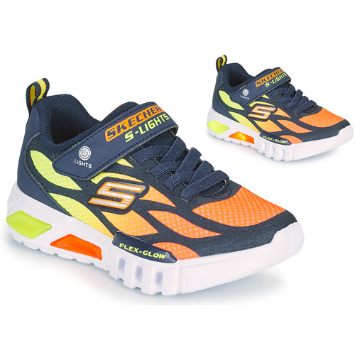 Scarpe Bambino Sneakers basse Skechers FLEX-GLOW Marine / Arancio