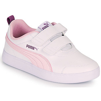 Scarpe Bambina Sneakers basse Puma COURTFLEX PS Bianco / Rosa