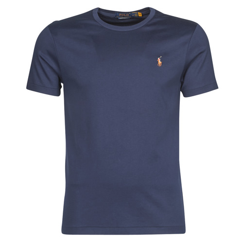 Abbigliamento Uomo T-shirt maniche corte Polo Ralph Lauren T-SHIRT AJUSTE COL ROND EN PIMA COTON LOGO PONY PLAYER MULTICOLO Blu