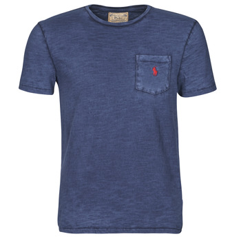 Abbigliamento Uomo T-shirt maniche corte Polo Ralph Lauren T-SHIRT AJUSTE COL ROND EN COTON LOGO PONY PLAYER Blu