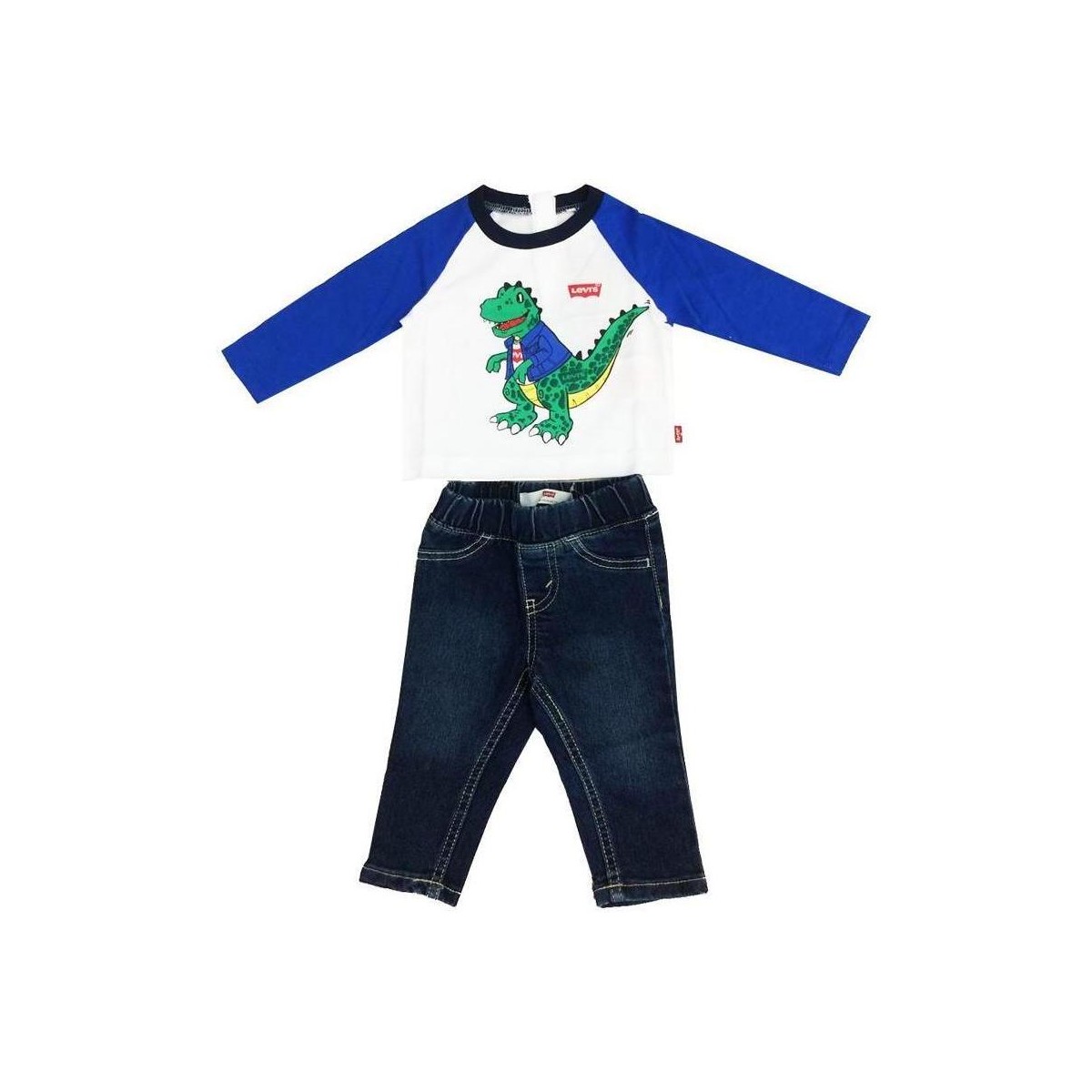 Abbigliamento Bambina Tuta jumpsuit / Salopette Levi's COMPLETO LEVI&039;S./ROYAL Bianco