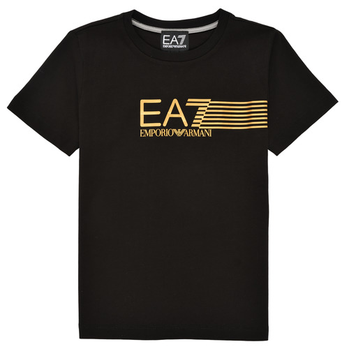 Abbigliamento Bambino T-shirt maniche corte Emporio Armani EA7 3KBT54-BJ02Z-1200 Nero / Oro
