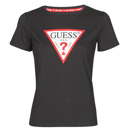 Abbigliamento Donna T-shirt maniche corte Guess SS CN ORIGINAL TEE Nero