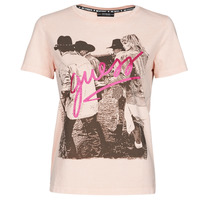 Abbigliamento Donna T-shirt maniche corte Guess SS CN PAULA TEE Rosa