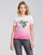 Abbigliamento Donna T-shirt maniche corte Guess SS CN PALMS TEE Rosa / Multicolore