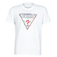 Abbigliamento Uomo T-shirt maniche corte Guess TRIESLEY CN SS TEE Bianco