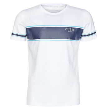 Abbigliamento Uomo T-shirt maniche corte Guess CN SS TEE Bianco / Marine