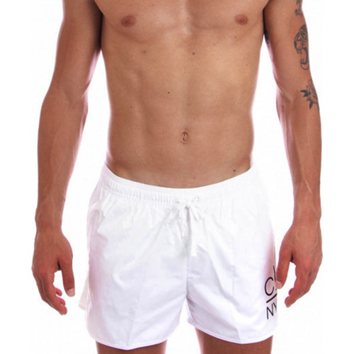 Abbigliamento Uomo Costume / Bermuda da spiaggia Calvin Klein Jeans court New York logo Bianco