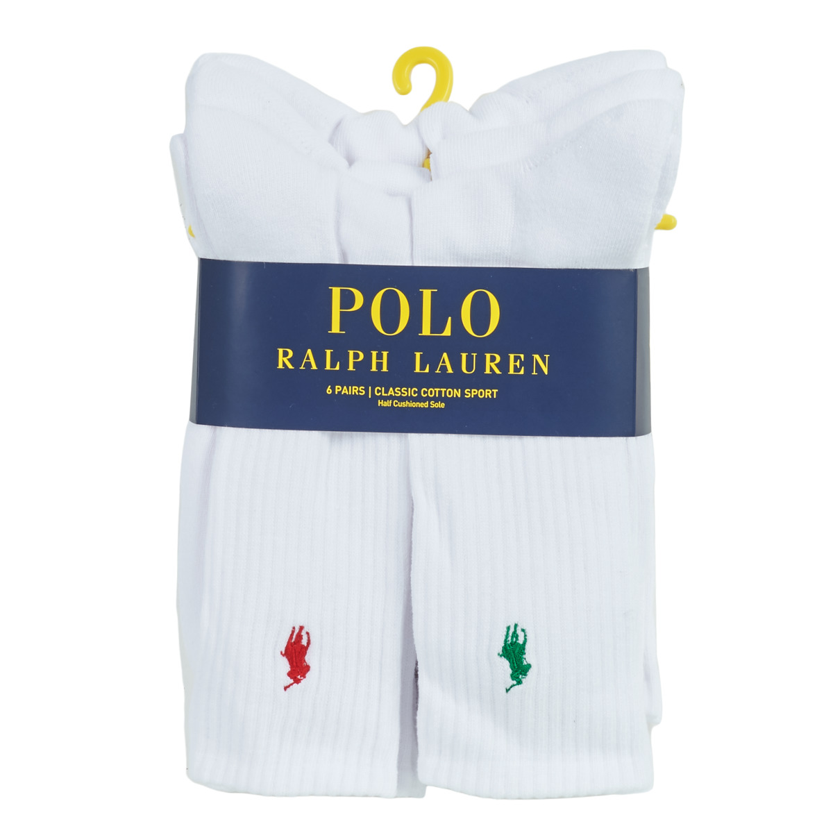 Accessori Calze sportive Polo Ralph Lauren ASX110 6 PACK COTTON Bianco