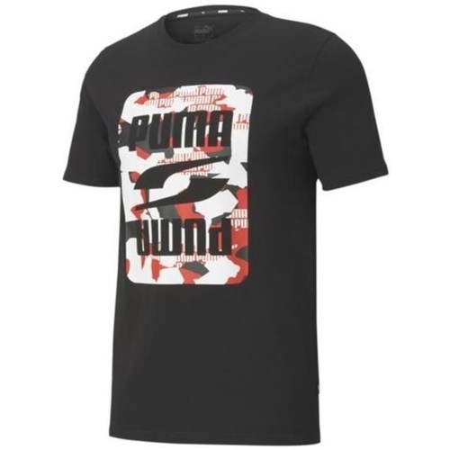 Abbigliamento Uomo T-shirt maniche corte Puma Rebel Camo Graphic Tee Nero