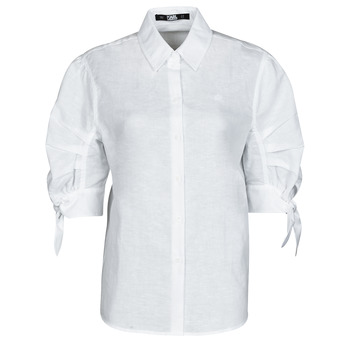 Abbigliamento Donna Camicie Karl Lagerfeld LINENSHIRTW/BOWS Bianco