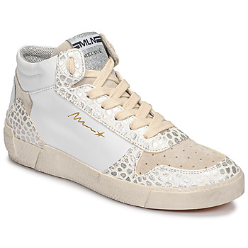 Scarpe Donna Sneakers alte Meline NK1409 Bianco / Coccodrillo