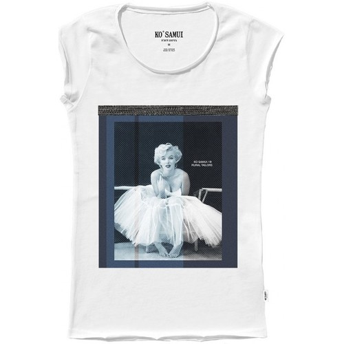 Abbigliamento Donna T-shirt & Polo Ko Samui Tailors Marilyn Monroe Shine T-Shirt Bianco  KSUTA 520 Bianco