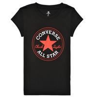 Abbigliamento Bambina T-shirt maniche corte Converse TIMELESS CHUCK PATCH TEE Nero