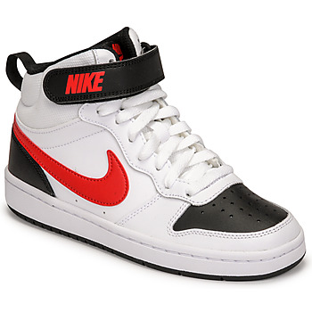 Scarpe Unisex bambino Sneakers alte Nike NIKE COURT BOROUGH MID 2 Bianco / Rosso / Nero