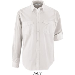 Abbigliamento Uomo Camicie maniche lunghe Sol's Chemise  Burma Bianco