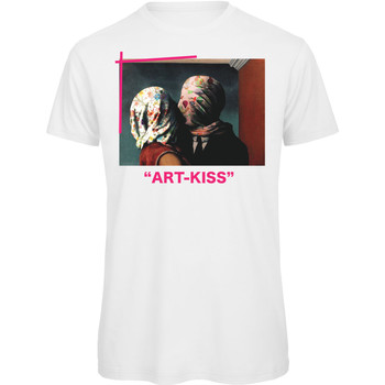Abbigliamento Donna T-shirt maniche corte Openspace Art kiss Bianco