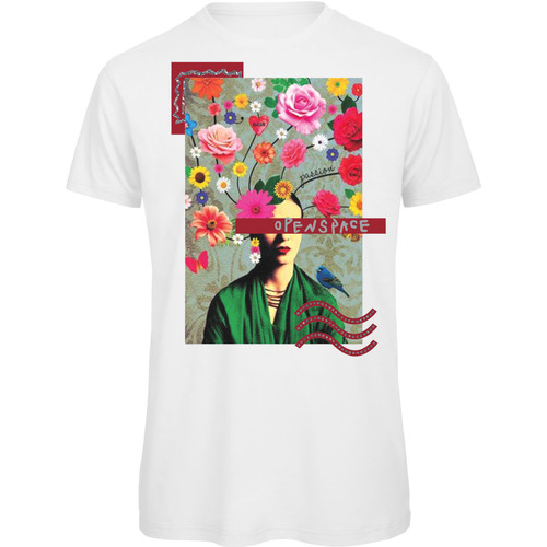 Abbigliamento Donna T-shirt maniche corte Openspace Frida Flower Bianco