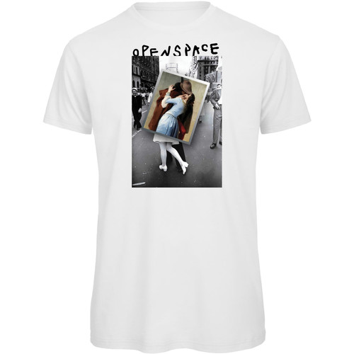 Abbigliamento Donna T-shirt maniche corte Openspace Photo Kiss Bianco