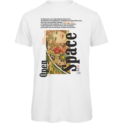 Abbigliamento Donna T-shirt maniche corte Openspace Art Noveau Bianco
