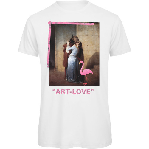 Abbigliamento Donna T-shirt maniche corte Openspace Art Love Bianco