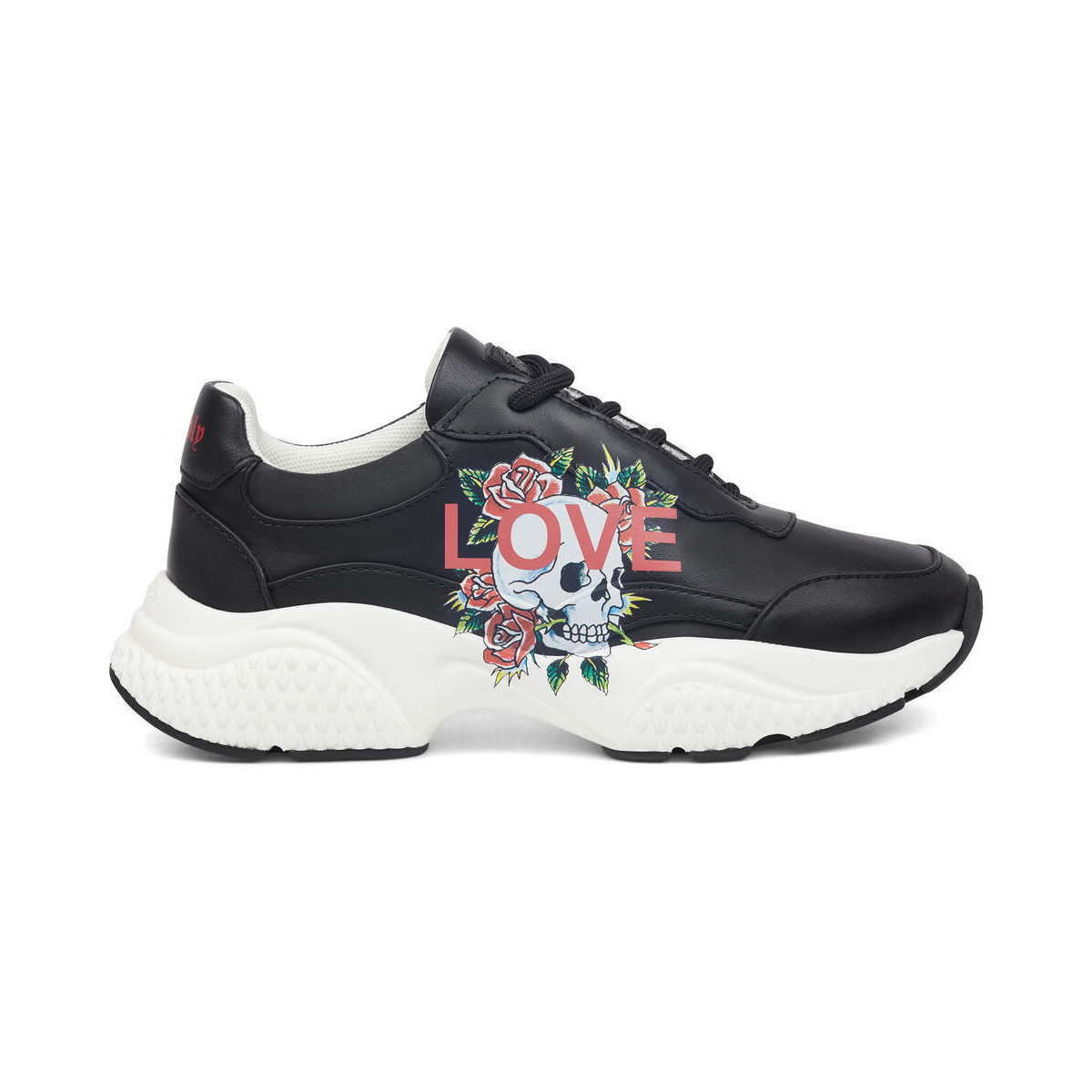 Scarpe Donna Sneakers Ed Hardy Insert runner-love black/white Nero