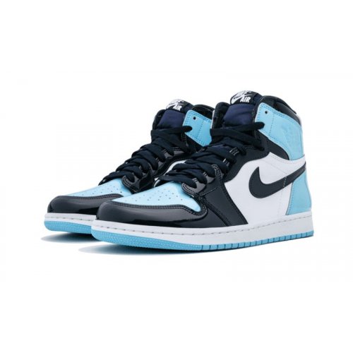 jordan 1 blue and white patent leather
