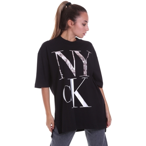 Abbigliamento Donna T-shirt & Polo Calvin Klein Jeans J20J214436 Nero