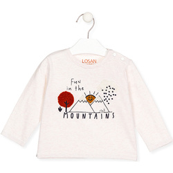 Abbigliamento Unisex bambino T-shirts a maniche lunghe Losan 027-1018AL Beige