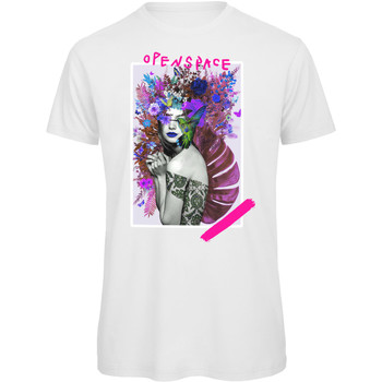 Abbigliamento Donna T-shirt maniche corte Openspace Flower Tattoo Bianco