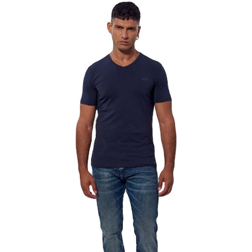 Abbigliamento Uomo T-shirt maniche corte Kaporal Pack x2 shirts Gift navyre col v Blu