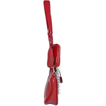 Image of Borsa Malu Shoes Scarpe Multi pochette accessoriata a due elementi rosso pelle con trac