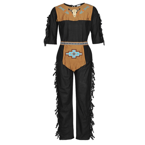 Abbigliamento Uomo Travestimento Fun Costumes COSTUME ADULTE INDIEN NOBLE WOLF Multicolore