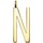 Borse Donna Borse Gum GUM Gianni Chiarini Design  Charm Gold Letter N  GUM9369 Oro
