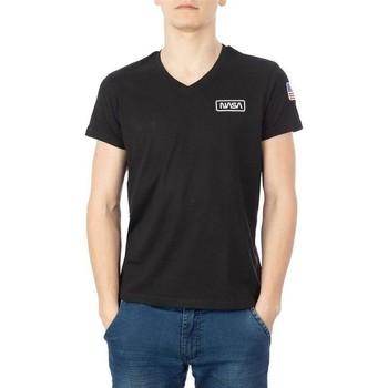 Abbigliamento Uomo T-shirt & Polo Nasa BASIC FLAG V NECK Nero