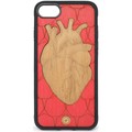 Fodera cellulare Recreate  Cover Wood Heart iPhone 8 7 Rosso  RCAHEART8-7