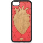 Cover Wood Heart iPhone 8 7 Rosso  RCAHEART8-7