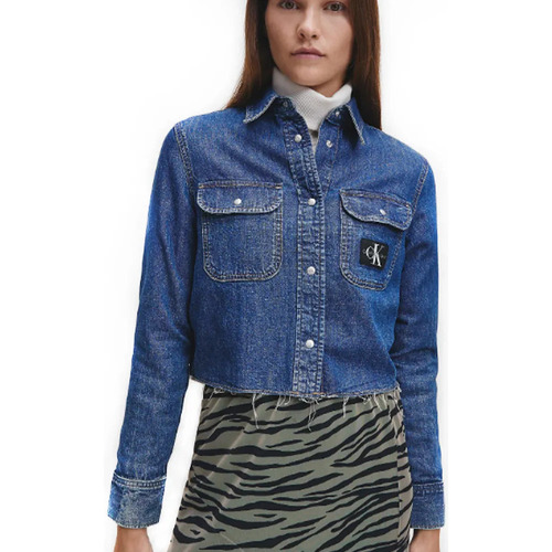 Abbigliamento Donna Giacche in jeans Calvin Klein Jeans Style utilitaire denim Blu