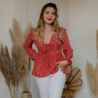 Abbigliamento Donna Top / Blusa Céleste ROSSIGNOL Rosso / Multicolore