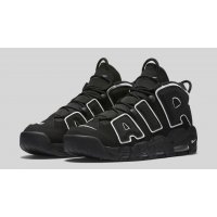 Scarpe Sneakers alte Nike Air More Utempo Black Black/White