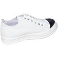Image of Sneakers Malu Shoes Sneakers bassa vera pelle made in italy white black moda punta