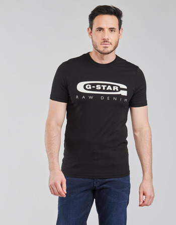Abbigliamento Uomo T-shirt maniche corte G-Star Raw GRAPHIC 4 SLIM Nero