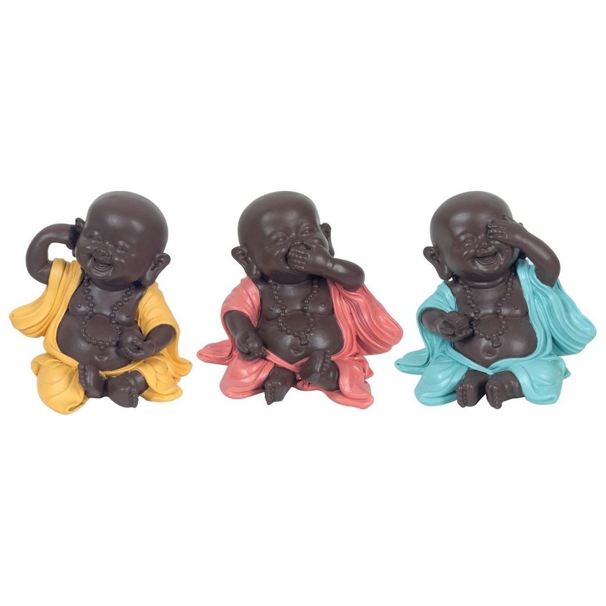 Casa Statuette e figurine Signes Grimalt Buddha Set 3 Unità Multicolore
