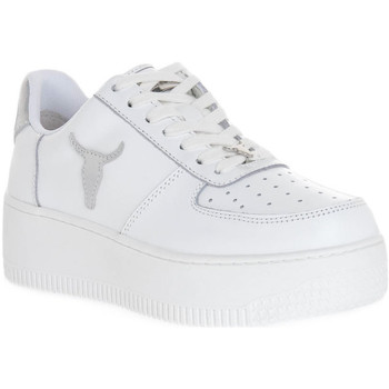 Scarpe Donna Sneakers Windsor Smith RICH BRAVE WHITE SILVER PERLISHED Bianco