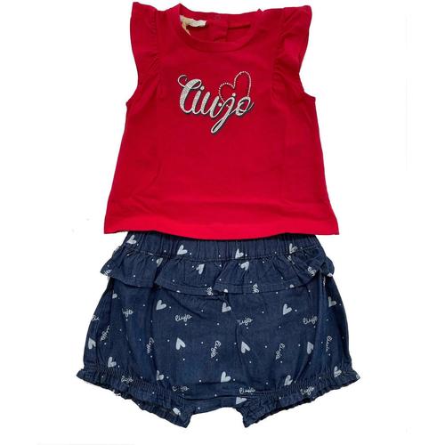 Abbigliamento Bambina Tuta jumpsuit / Salopette Liu Jo COMPLETO./DENIM, 2PZ Rosso