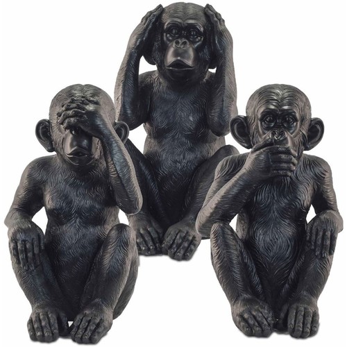 Casa Statuette e figurine Signes Grimalt Scimmia Figura 3 Unità Nero
