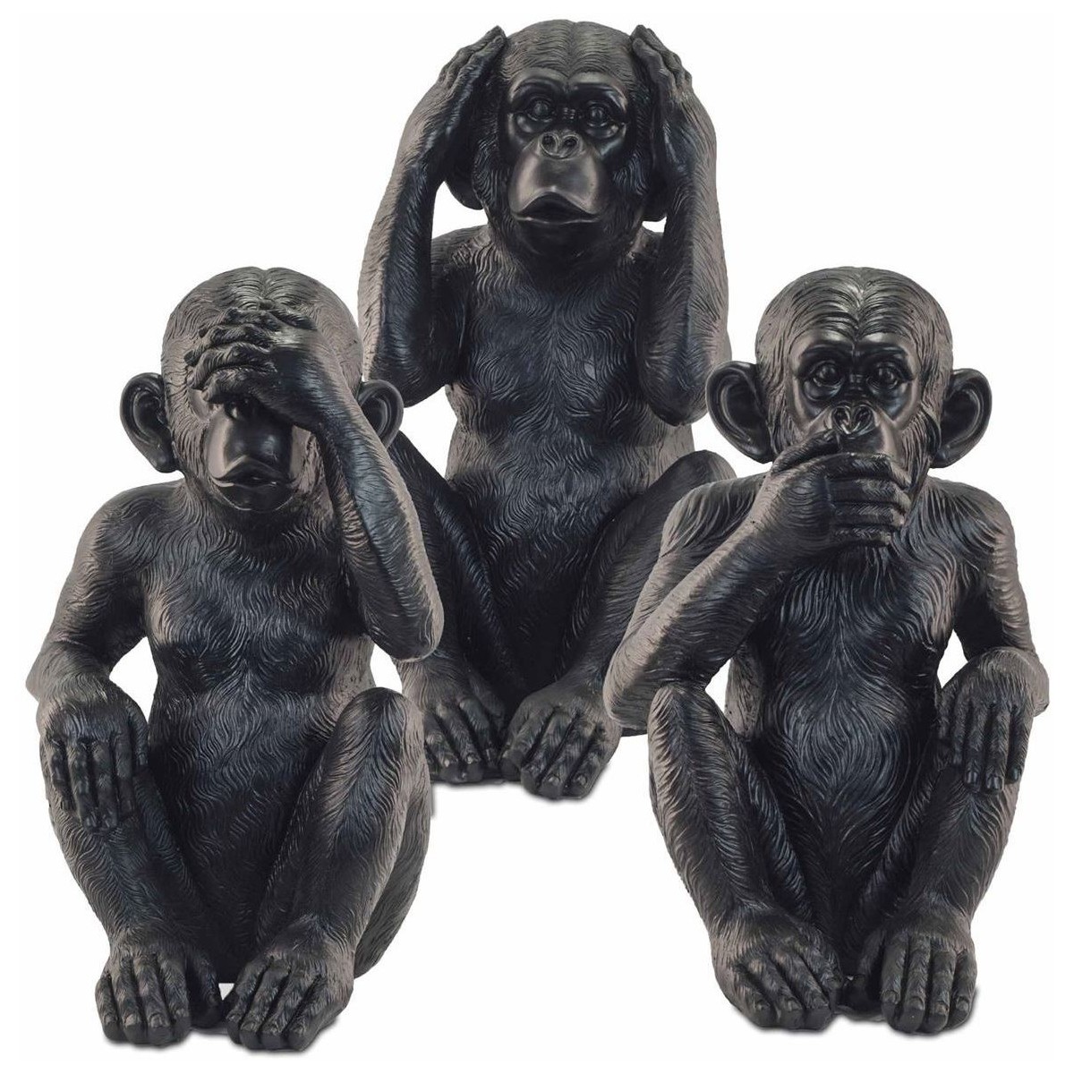 Casa Statuette e figurine Signes Grimalt Scimmia Figura 3 Unità Nero