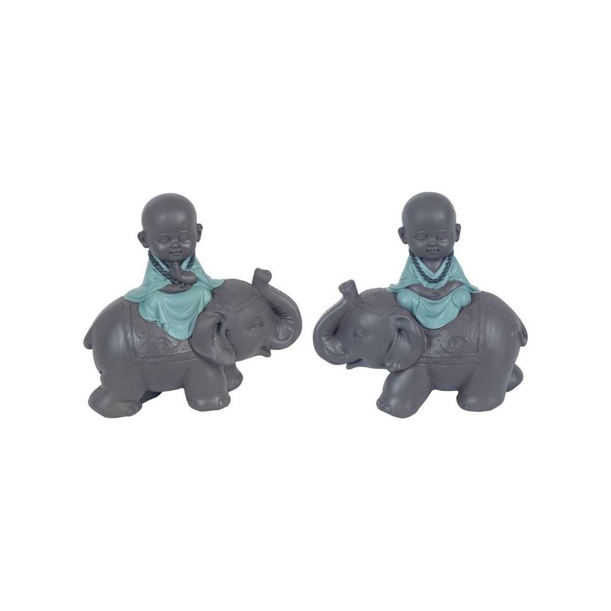 Casa Statuette e figurine Signes Grimalt Buddha Sull'Elefante 2U Blu