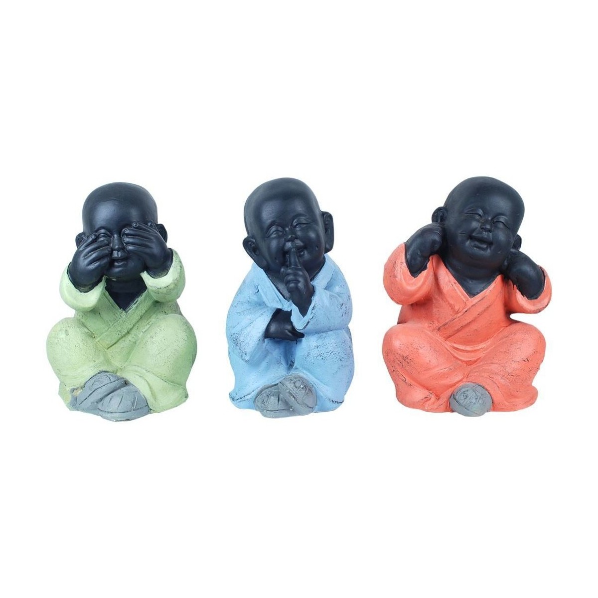 Casa Statuette e figurine Signes Grimalt Buddha Set 3 Unità Multicolore